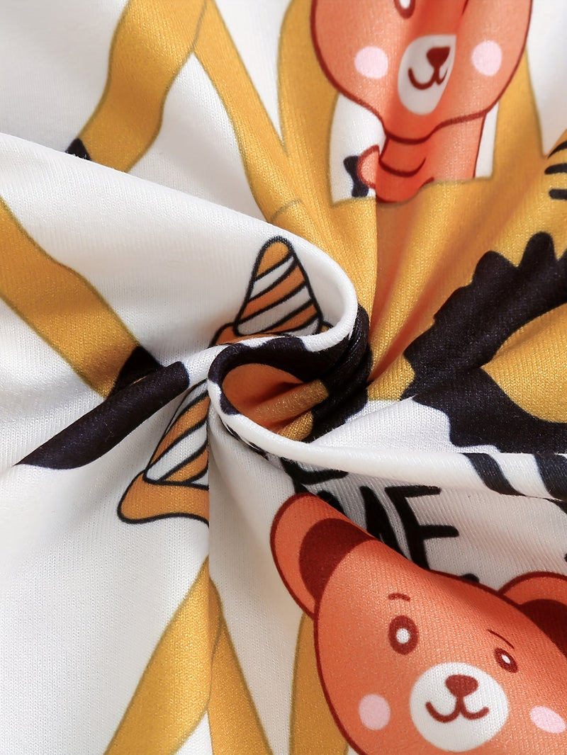 Kombinezon Przygoda z Koparką dla Niemowląt – W zestawie Body, Spodnie i Czapka na Zewnątrz