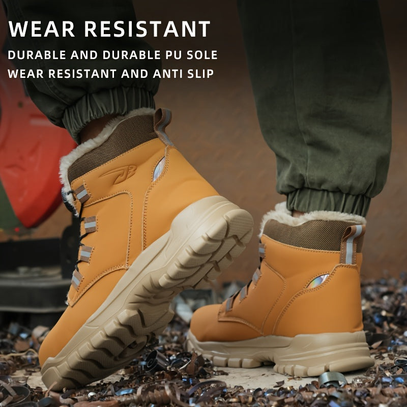 Buty robocze dla mężczyzn z stalowymi noskami i ociepleniem – Wytrzymałe i odporne na przebicie