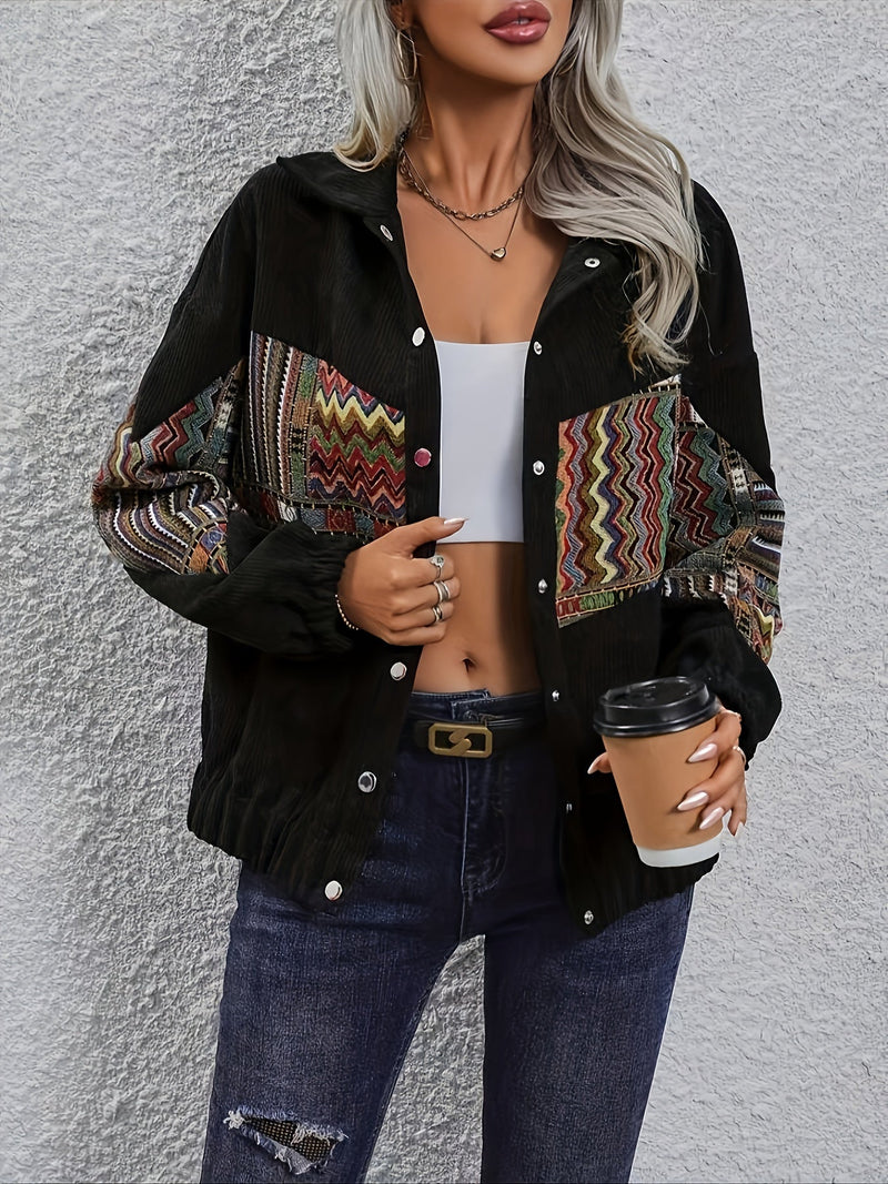 Jacket with Tribal Pattern – Cheerful and Stylish for Spring and Autumn