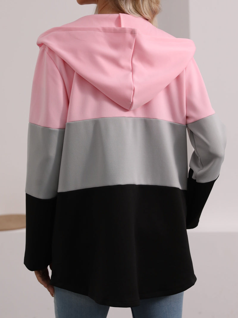 Hooded jacket in block color – Stylish and comfortable for everyday outings
