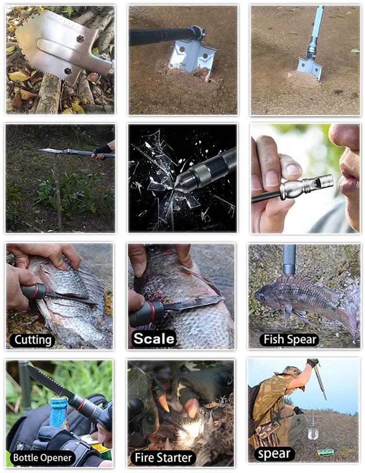 Lopată multifuncțională All-in-One – Ideală pentru aventuri în aer liber