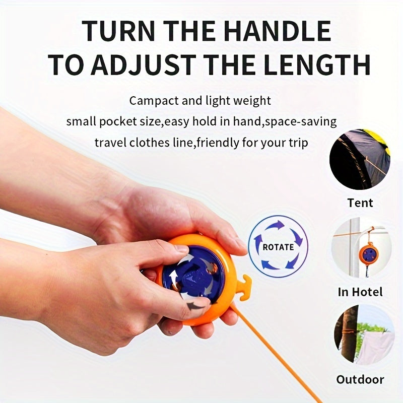 Portable Adjustable Clothesline – 8 Meter Camping Line for Outdoor and Travel Use