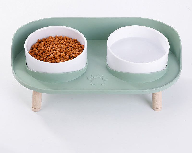 Elevated Double Bowl for Pets – Comfortable and Healthy Feeding for Cats and Dogs