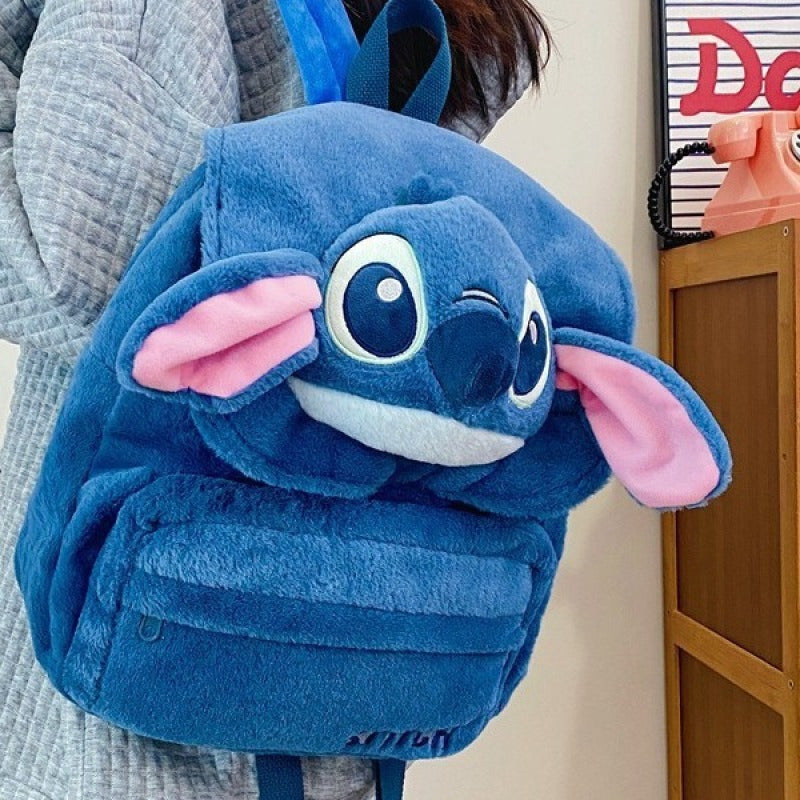 Disney Stitch Pluszowy Plecak dla Dzieci – Uroczy i Trwały na Szkołę i Codzienne Użycie