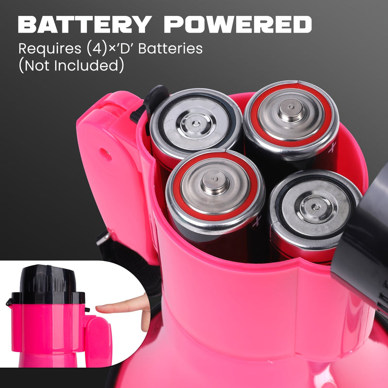 Megafon puternic cu sirenă - rază de acțiune până la 731 metri, volum reglabil