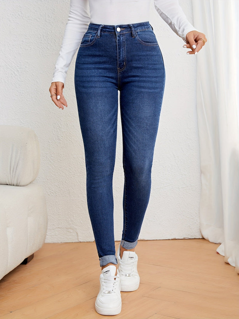 Blugi skinny casual pentru femei – stretch mediu, ideali pentru toate anotimpurile