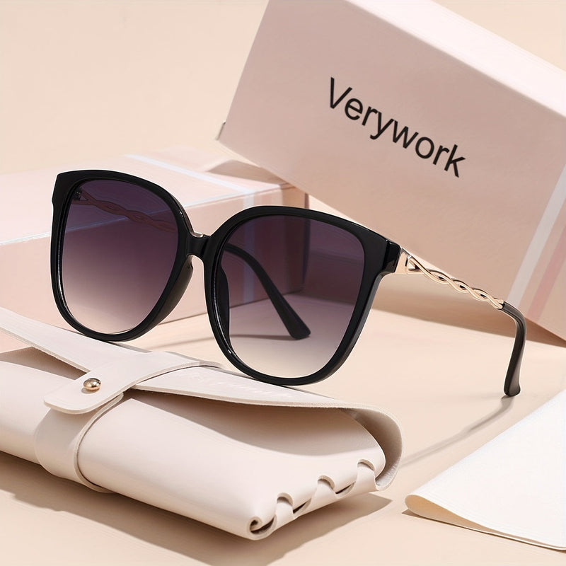 Retro Okulary przeciwsłoneczne dla kobiet – Stylowe kwadratowe okulary przeciwsłoneczne z soczewkami antyrefleksyjnymi