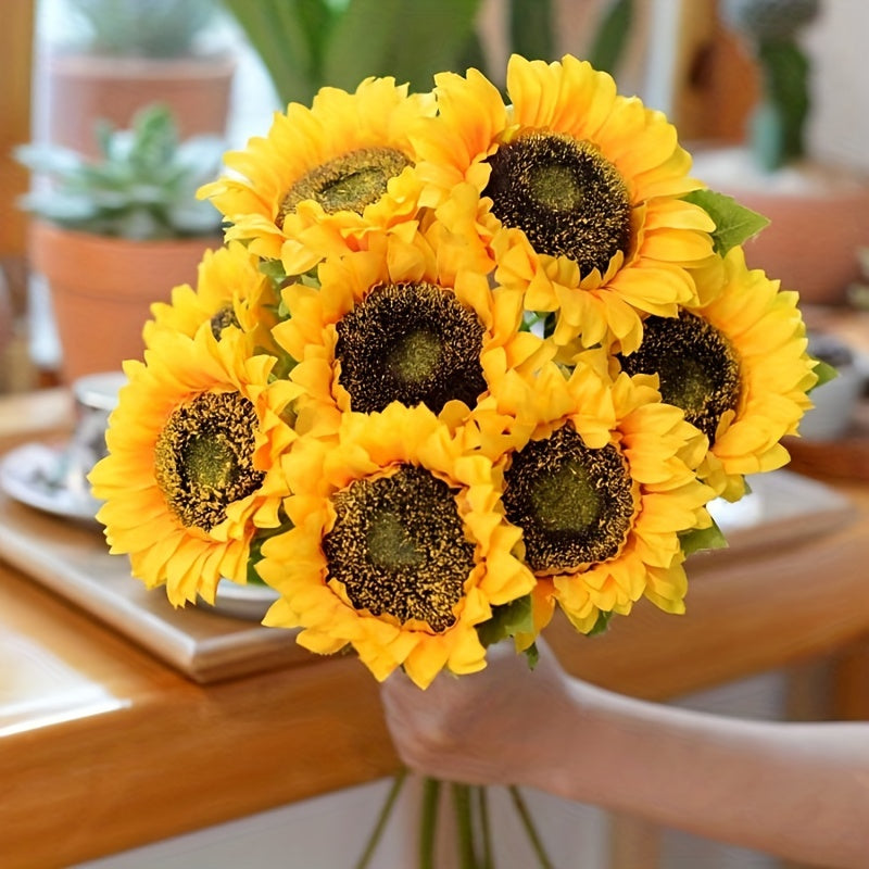 Set of 11 Live Sunflowers – Ideal for Autumn, Weddings, and Garden Decorations