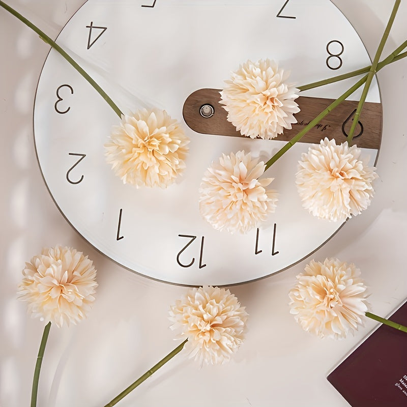 Set of 5 Artificial Chrysanthemum Flowers – Realistic Flower Arrangements for Weddings and Interior Decoration