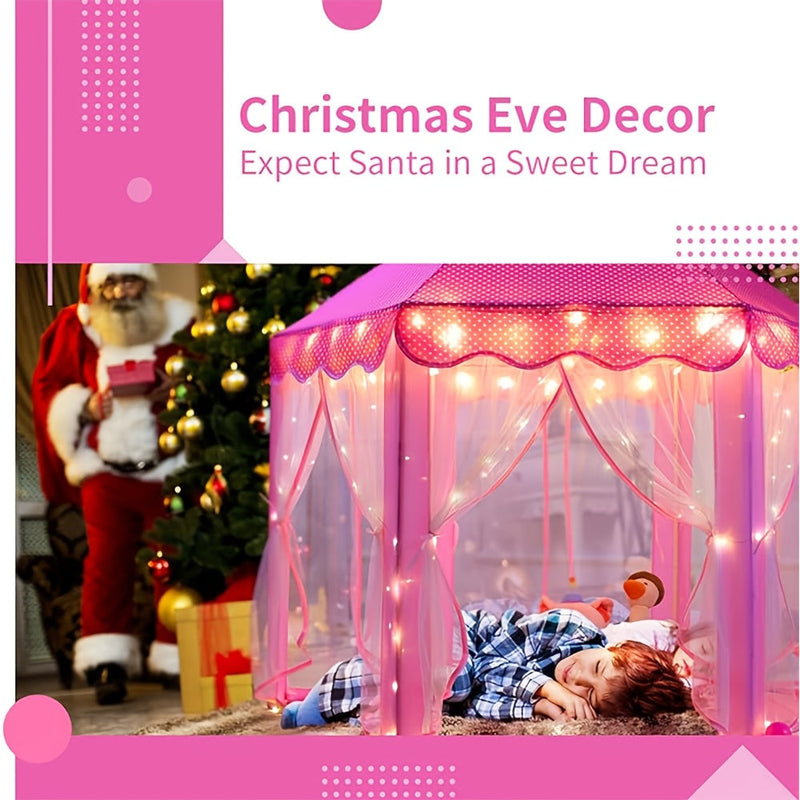 Namiot dla Księżniczek z Oświetleniem Gwiazd – Idealny do Zabawy w Domu lub na Zewnątrz