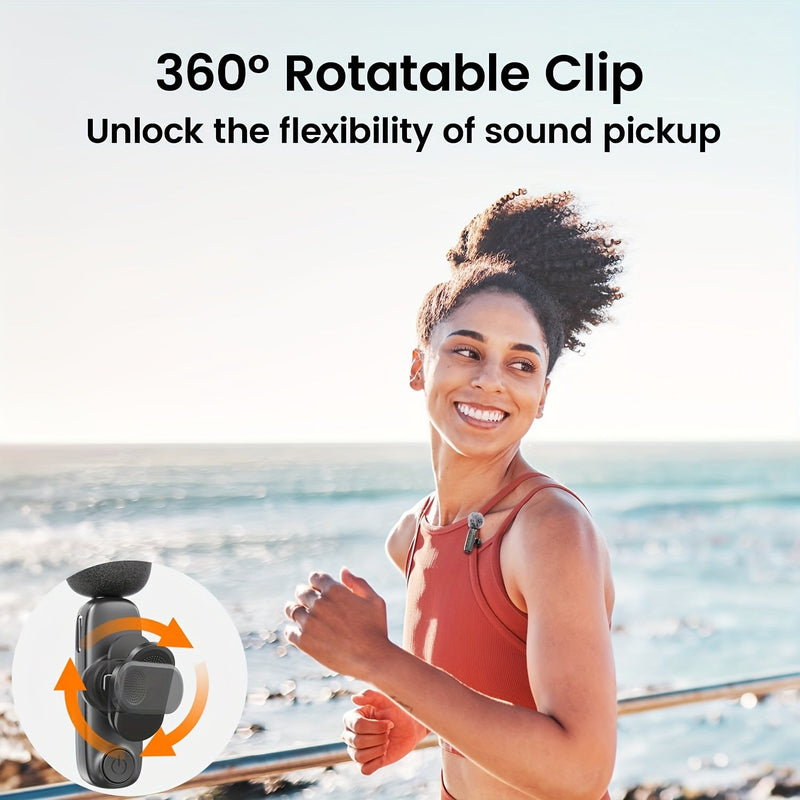SoundClip Microfon Lavalier Wireless - Pentru Smartphone-uri și Tablete