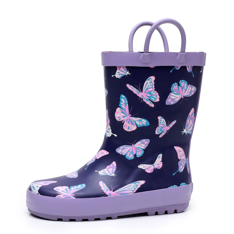 Cizme de ploaie pentru copii cu motiv de fluture - Protecție veselă pentru ploaie