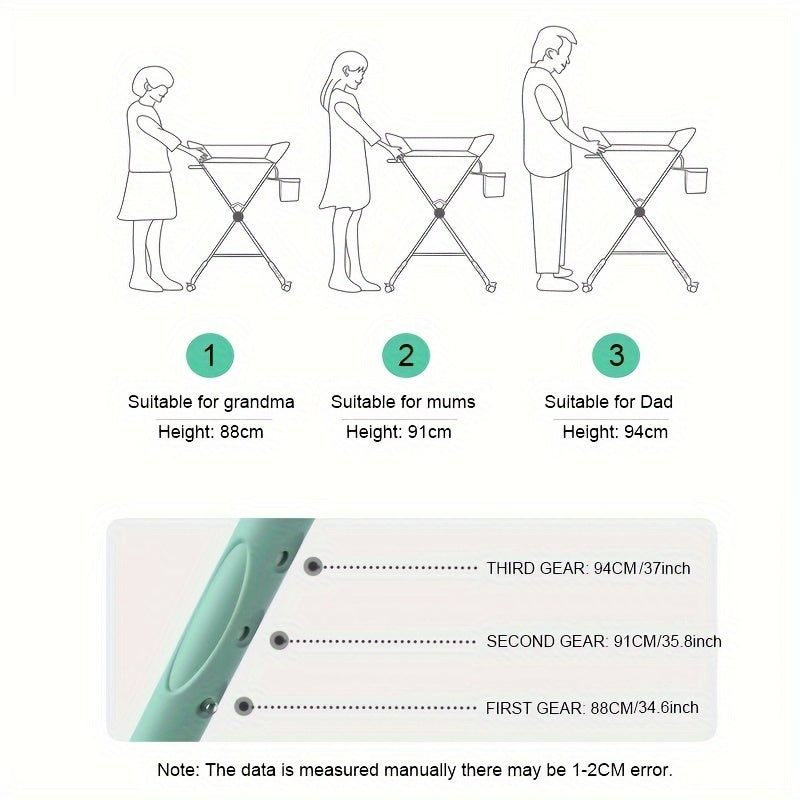 Regulowana i Przenośna Przewijarka dla Niemowląt – Idealna do Organizacji i Komfortu