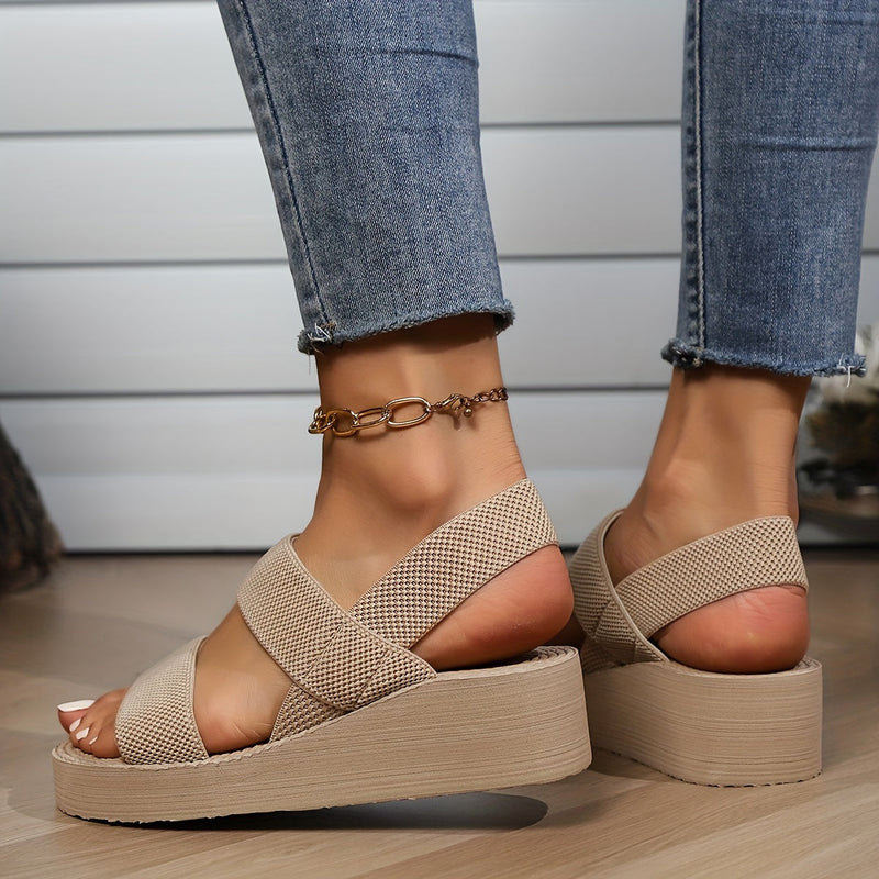 Stylowe i Wygodne Sandały Damskie – Letnie Slip-Ons na Platformie z Grubą Podeszwą i Okrągłym Noskiem