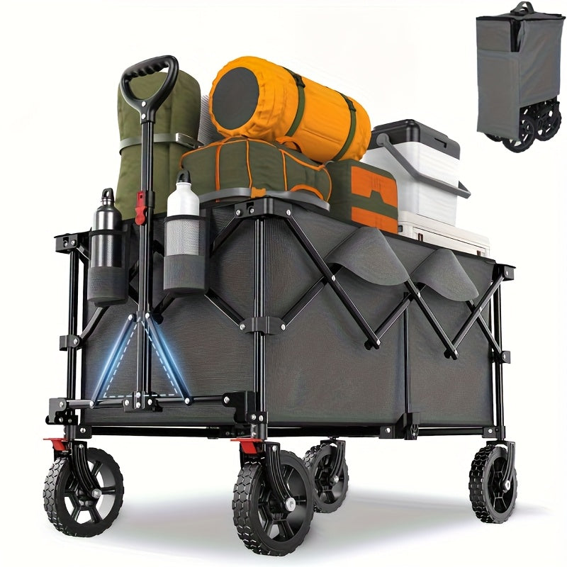 RuggedTrail Składana Wózek Terenowy – Pojemność 200L i Obciążenie 200kg