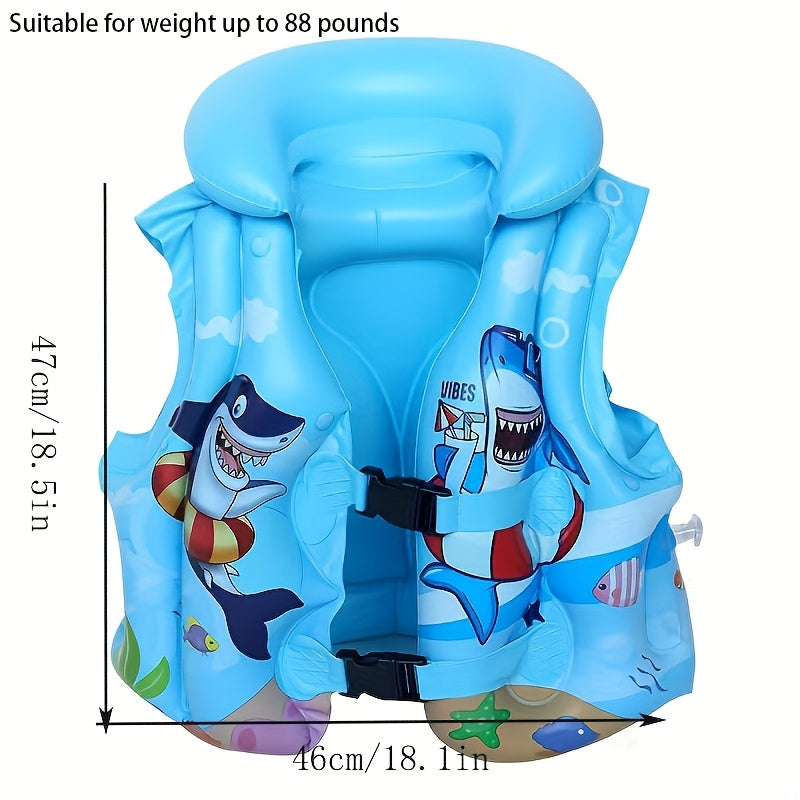 Kamizelka do pływania z nadrukiem rekinów – Komfortowa i bezpieczna dla przyjemności pływania w wodzie