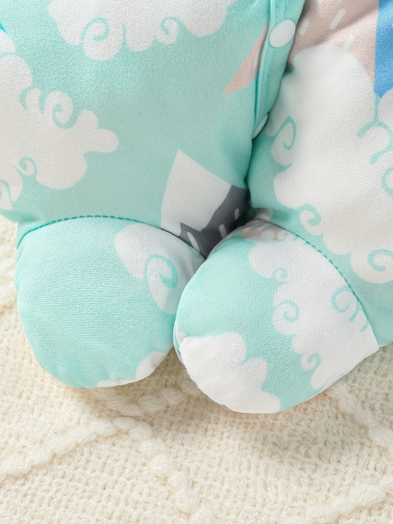 9-elementowy zestaw ubranek dla niemowląt z dinozaurami, chmurkami i kropkami – w zestawie body, czapka i śliniaki