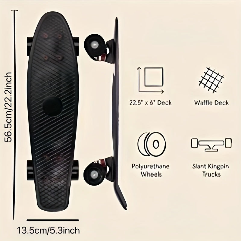 Mini Cruiser Skateboard - Kompakt, Stylowy i Odpowiedni dla Wszystkich Poziomów
