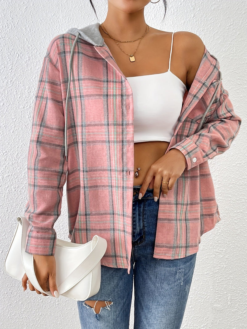 Light Checkered Hoodie – Stylish and Comfortable for Spring and Summer