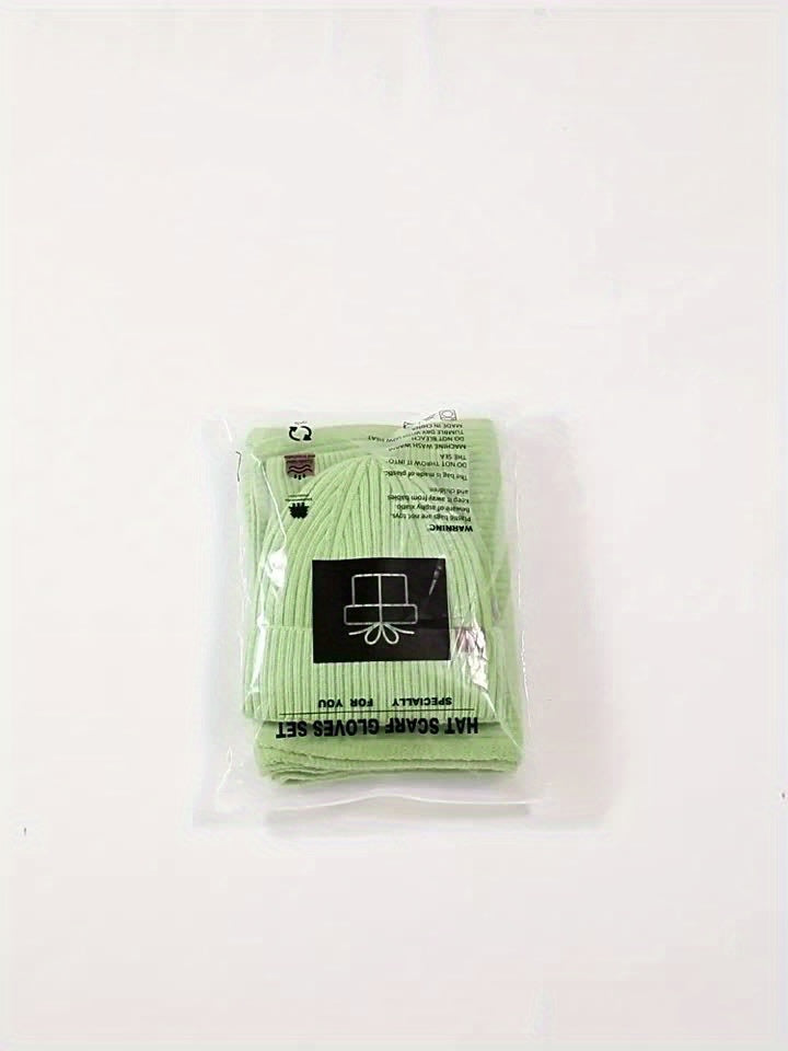 Wesoły Zestaw Zimowy - Czapka, Szalik i Rękawiczki dla Par