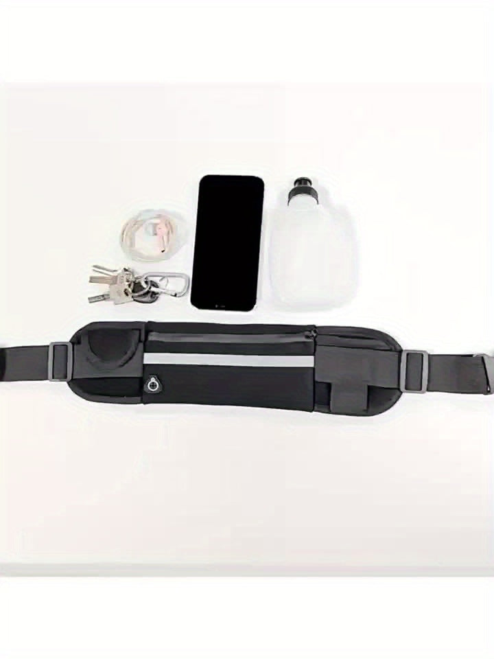 Kompaktowa Refleksyjna Saszetka Sportowa – Wodoodporna Kieszeń na Telefon i Uchwyt na Butelkę do Biegania i Fitnessu