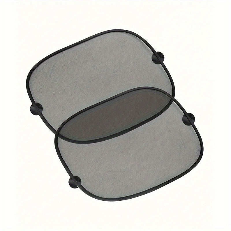 Zestaw czarnych siatkowych osłon przeciwsłonecznych do tylnej szyby samochodu – Ochrona na lato