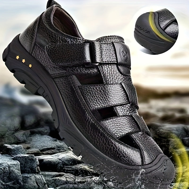 Trwałe Męskie Sandaly Outdoor – Oddychające Sandaly z Zapięciem i Antypoślizgową Podeszwą