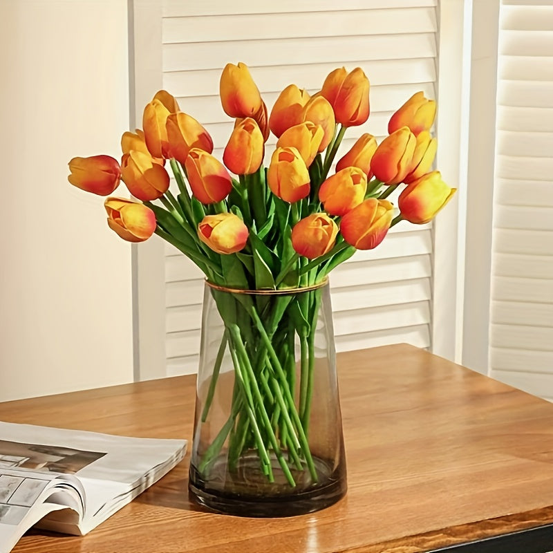 Set of 15 Realistic Artificial Tulips – Perfect for Weddings, Parties, and Interior Decoration