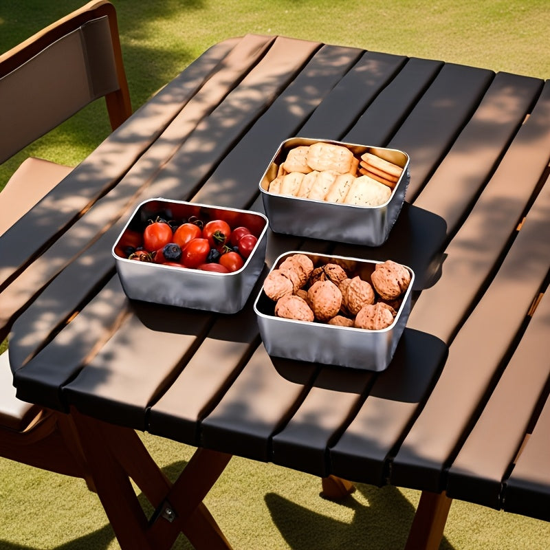 7-częściowy Zestaw Pojemników do Przechowywania Żywności ze Stali Nierdzewnej – Szczelne i Stosowne Pojemniki do Użytku Domowego lub na Zewnątrz