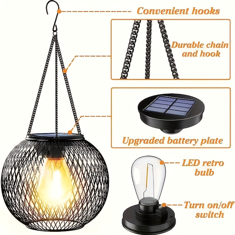Wooden Solar Lamp for Garden – Ideal for Evening Lighting in the Garden