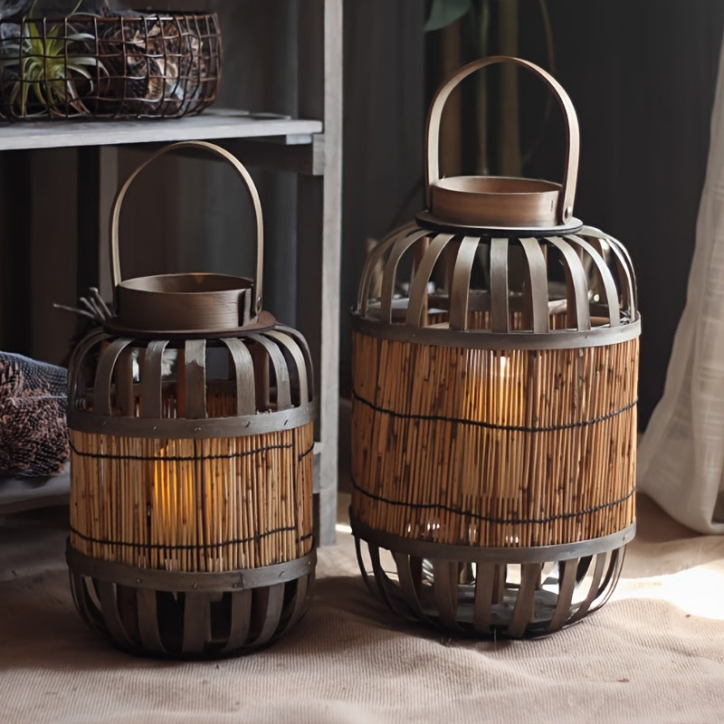 Rustic Wooden Wind Lamp – Authentic Atmosphere Creator for Garden, Terrace or Interior