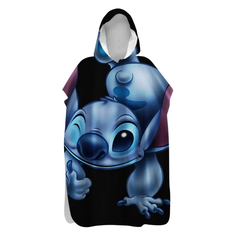 Kocyk Microfibra Stitch z Kapturem – Szybkoschnący i Odpowiedni do Użytku Wewnętrznego i Zewnętrznego