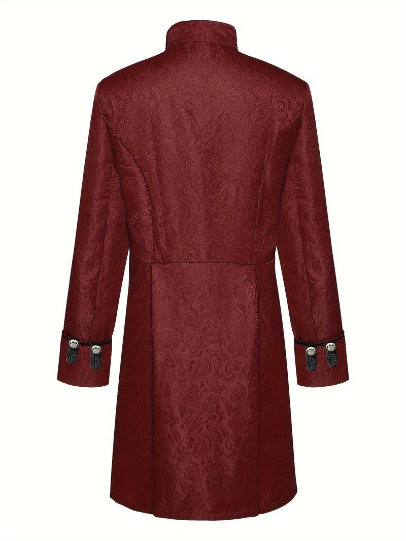 Hendrik Średniowieczny Żakardowy Płaszcz - Stylowy i Elegancki Strój na Uroczystości