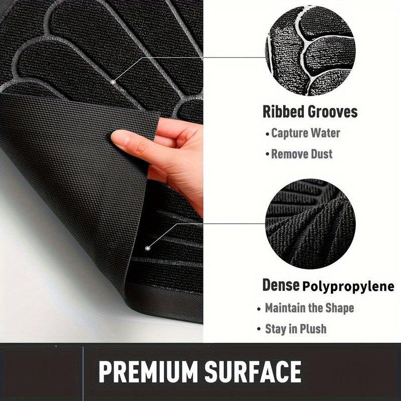 Trwała Gumowa Wycieraczka - Półokrągły Design do Użytku Zewnętrznego i Wewnętrznego