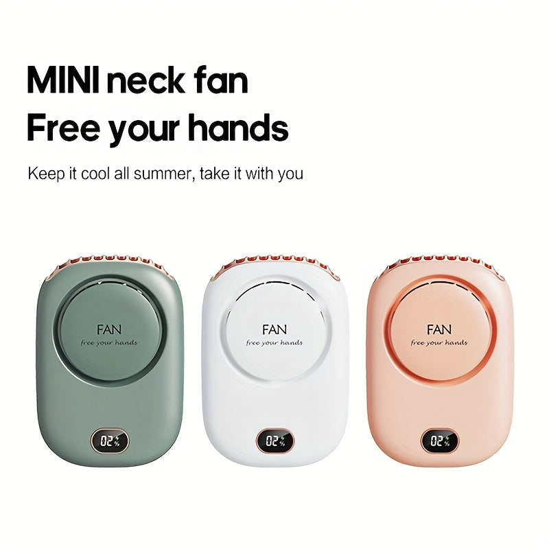 Ventilator Mini USB Reîncărcabil pentru Gât – Ușor cu Viteze Reglabile
