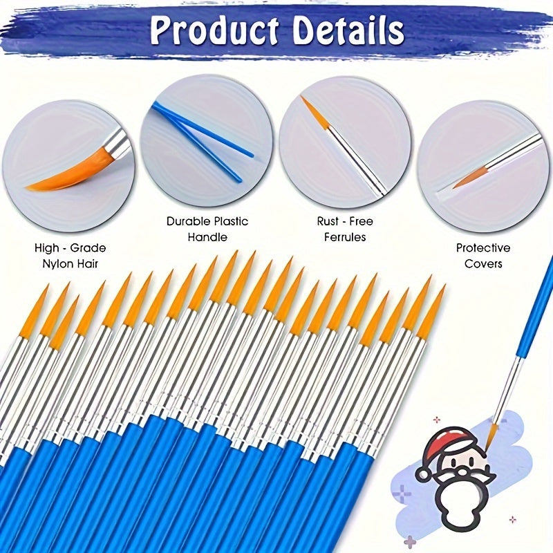 Profesjonalny Zestaw Pędzli – Odpowiedni do Malowania Farby Olejnej, Akrylowej i Akwarelowej