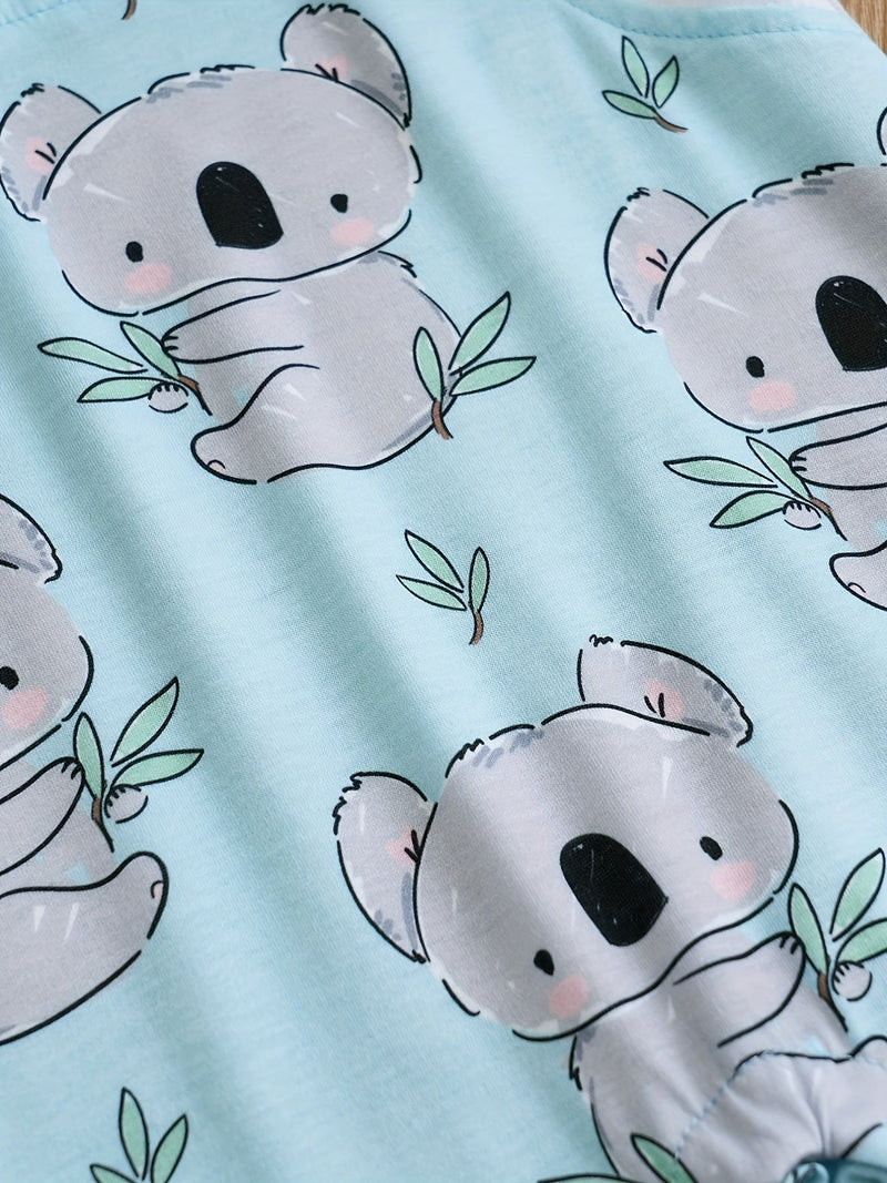Uroczy Kombinezon dla Niemowląt z Motywem Koali – Komfortowy i Oddychający