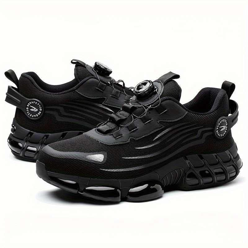 Bezpieczne Buty Robocze dla Mężczyzn - Oddychające i Antypoślizgowe z Obracanym Zapięciem