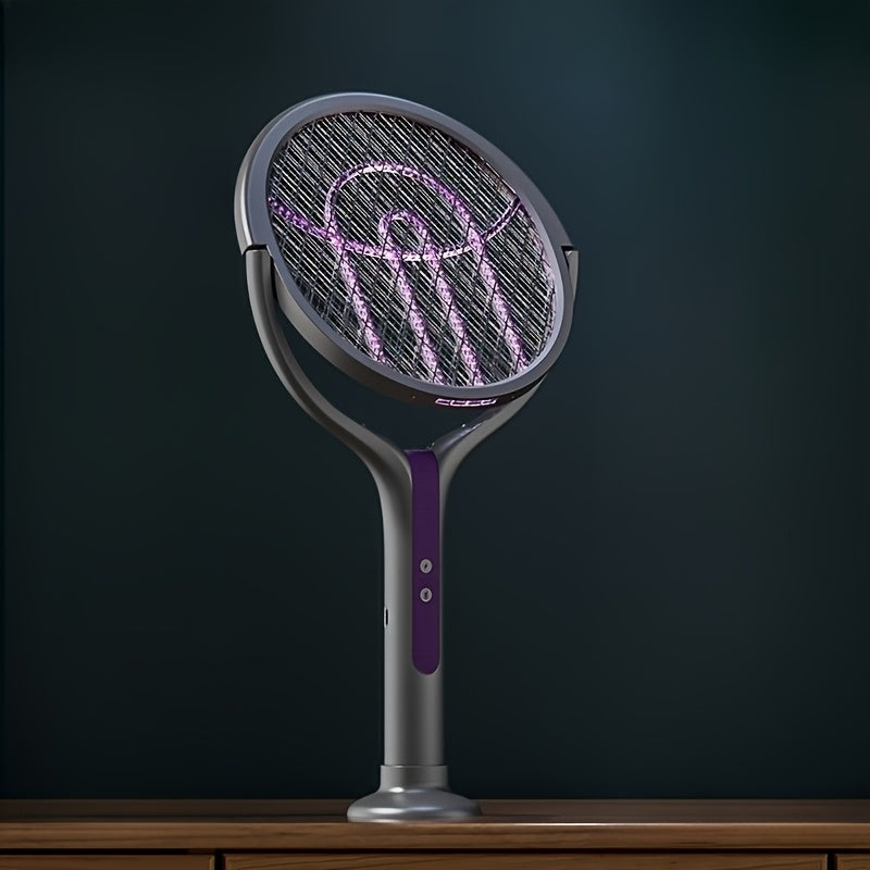 Składany Elektryczny Zapper na Komary – Ładowany z Wysuwanym Trzonkiem