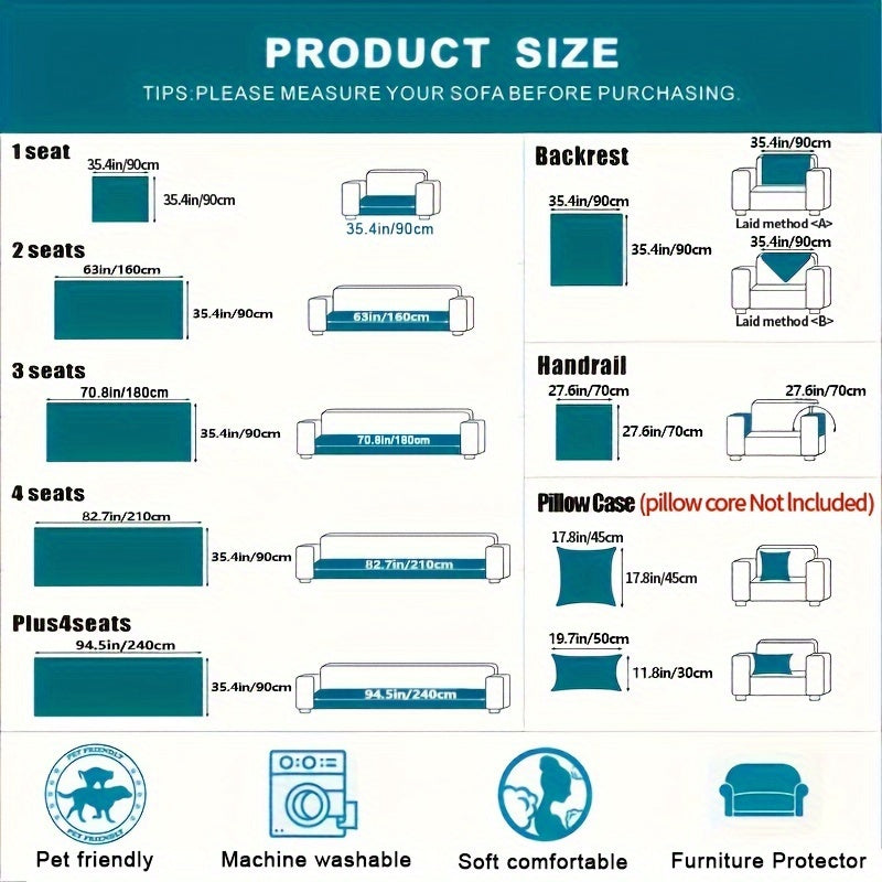 Luksusowa Pokrowiec na Sofę – Antypoślizgowy i Oddychający dla Przytulnego i Modnego Salonu