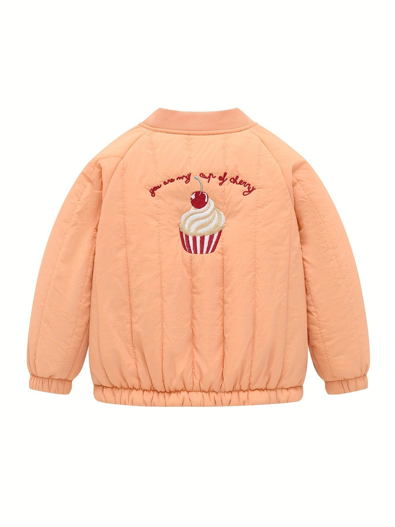 Urocza kurtka dziecięca z haftowanym księżycem – Idealna na jesień i zimę