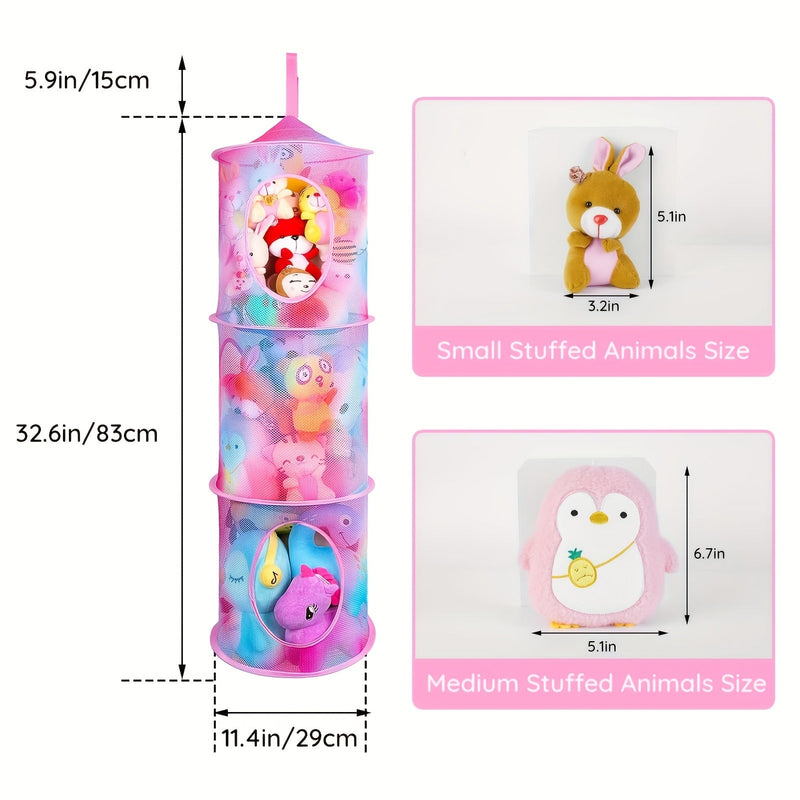 TidyTower 4-warstwowa Siatka do Przechowywania - Oszczędzająca Miejsce i Wielofunkcyjna