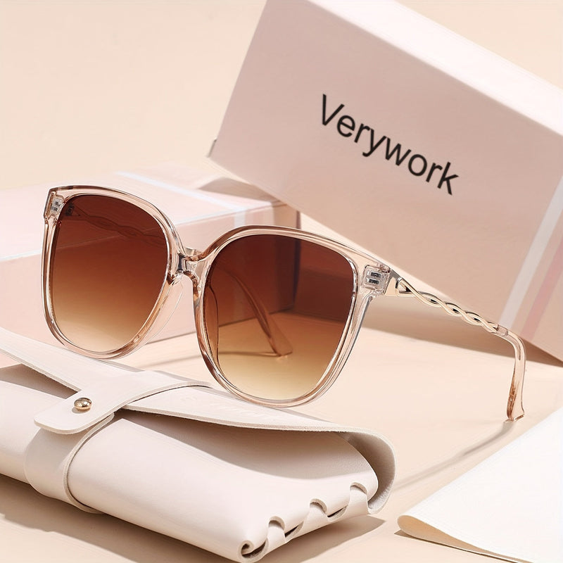 Retro Okulary przeciwsłoneczne dla kobiet – Stylowe kwadratowe okulary przeciwsłoneczne z soczewkami antyrefleksyjnymi