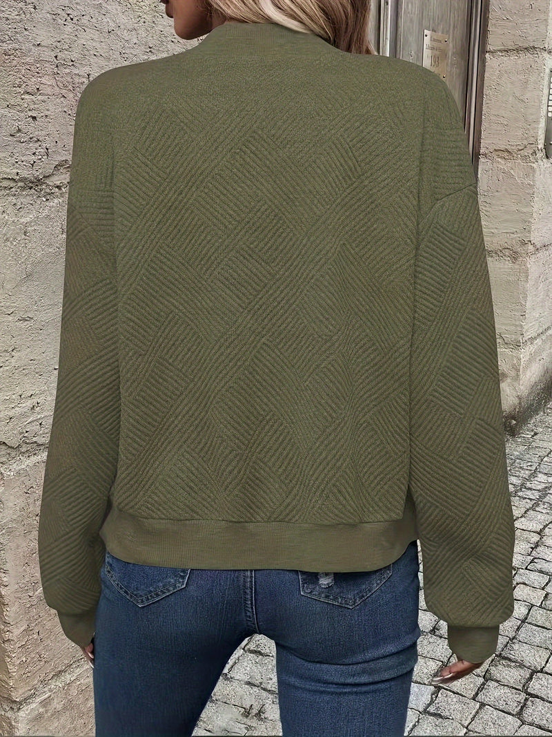 Stylish Woven Bomber Jacket – Ideal for Spring and Summer