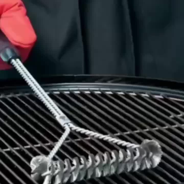 Szczotka do BBQ w kształcie Y z Długim Uchwyt – Szczotka ze Stali Nierdzewnej do Dokładnego Czyszczenia Grilla