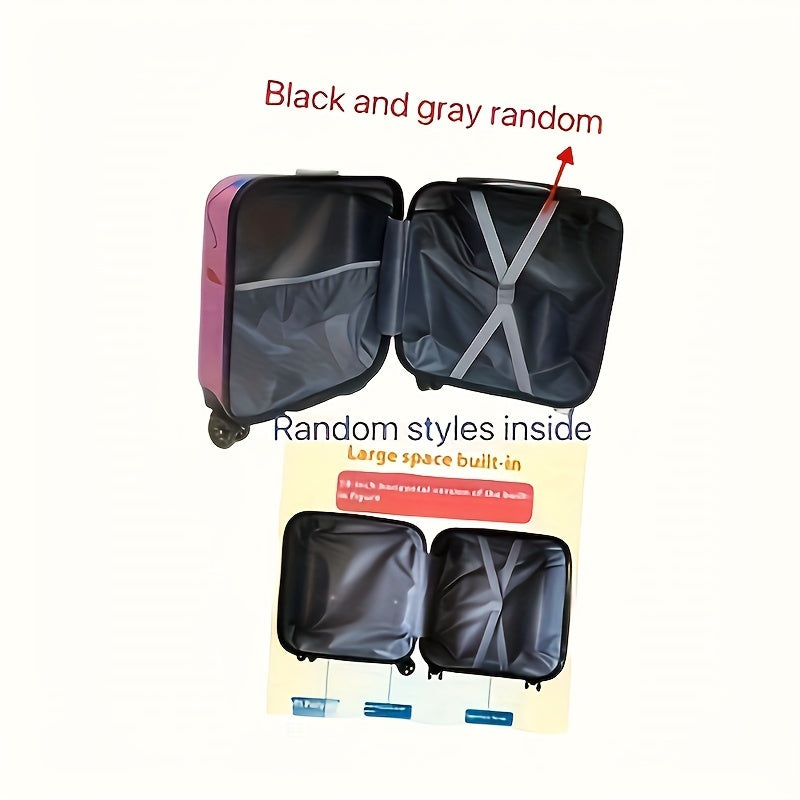 Fajna walizka dziecięca z wzorem kaczki – idealna dla dzieci, 16,5 cala z cichymi kółkami