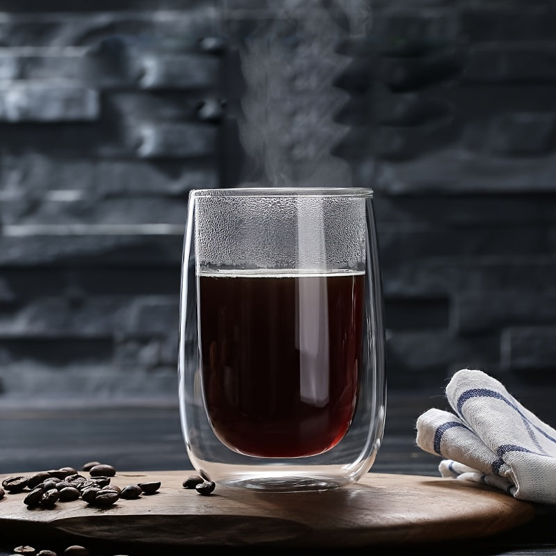 Zestaw 4 Szklanek Podwójnościennych – 350ml Szklanka do Napojów Gorących i Zimnych