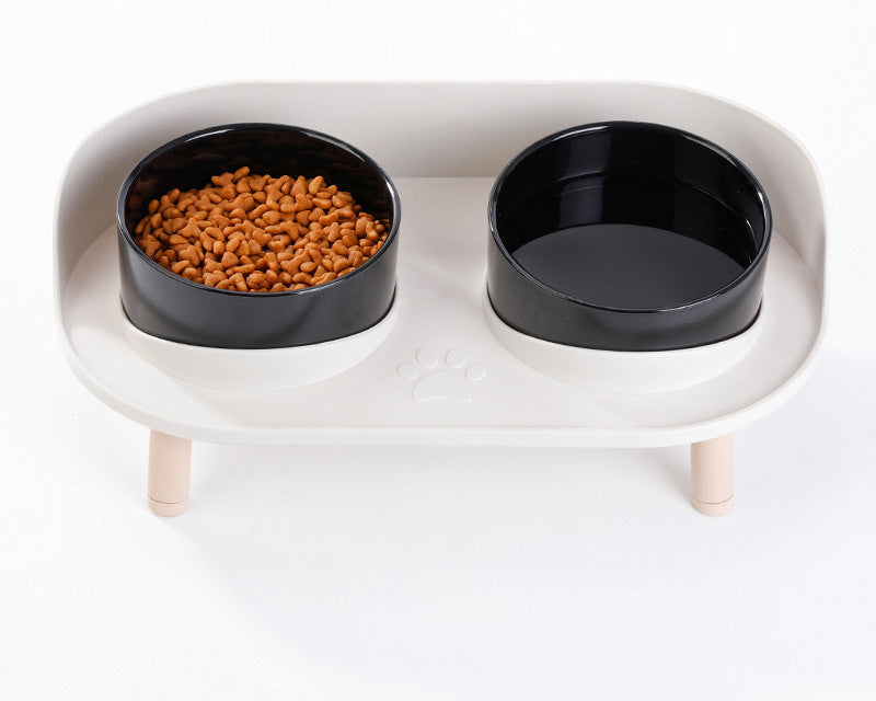 Elevated Double Bowl for Pets – Comfortable and Healthy Feeding for Cats and Dogs