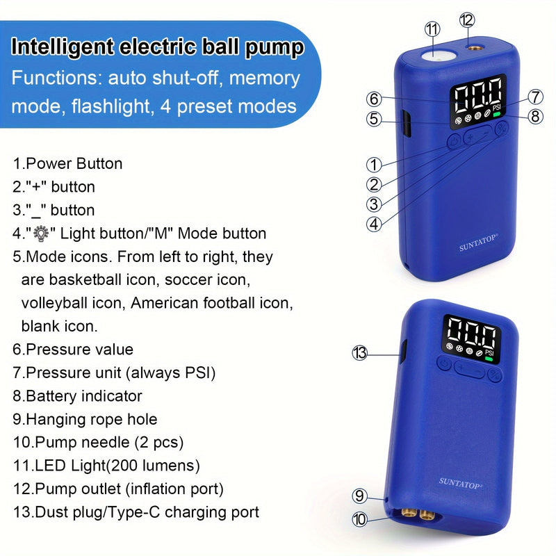 Pompa automată pentru mingi 20 PSI – Rapidă și comodă pentru diferite mingi sportive