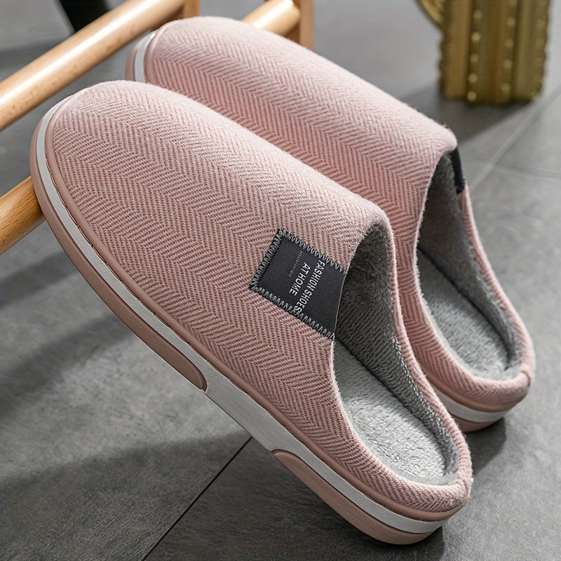 Ciepłe Pantofle Męskie z Wzorem Warkocza – Komfort i Przyczepność w Domu na Jesień i Zimę